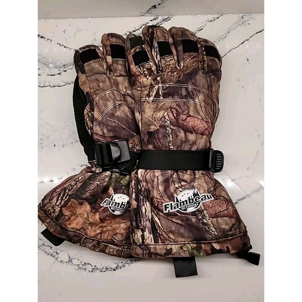 Flambeau Gloves Size Large‎ Model F230CUL, 100% Cow Leather, Camouflage